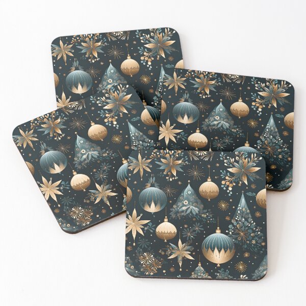 Artikelvorschau, Blaue und goldene Weihnachtsverpackung entworfen und verkauft von LuminousMindab.