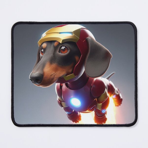 Artikelvorschau, Superheld Dackel IronDog #1 entworfen und verkauft von AIrtisticPrints.