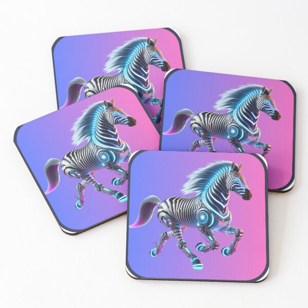 Item preview, Zebra Cybertech - Neon Stripe designed and sold by MrAI-Store.