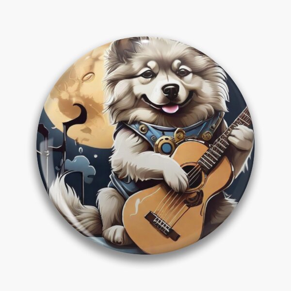 Item preview, Keeshond Strumming a Melody Under the Moonlight designed and sold by Fenomena Designs.