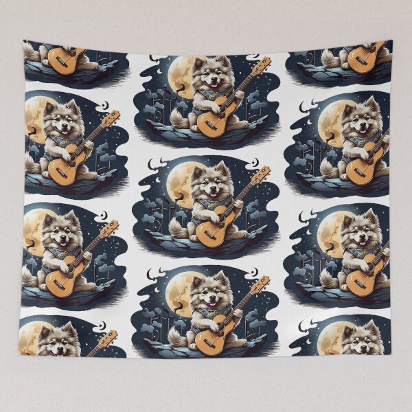 Item preview, Keeshond Strumming a Melody Under the Moonlight designed and sold by Fenomena Designs.