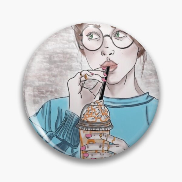 Item preview, Digital painting of a girl at a coffee shop designed and sold by AngelArtStudios.