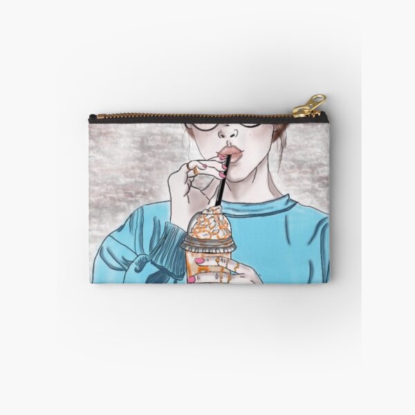 Item preview, Digital painting of a girl at a coffee shop designed and sold by AngelArtStudios.