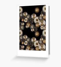 Clockwork Black Greeting Card