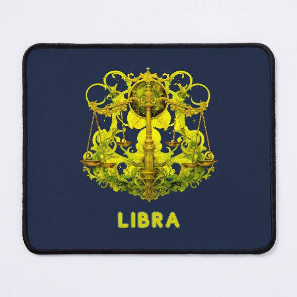 Item preview, Vibrant Libra Zodiac- Horescope/SunSign Theme on navy blue background designed and sold by CosmicNook1.