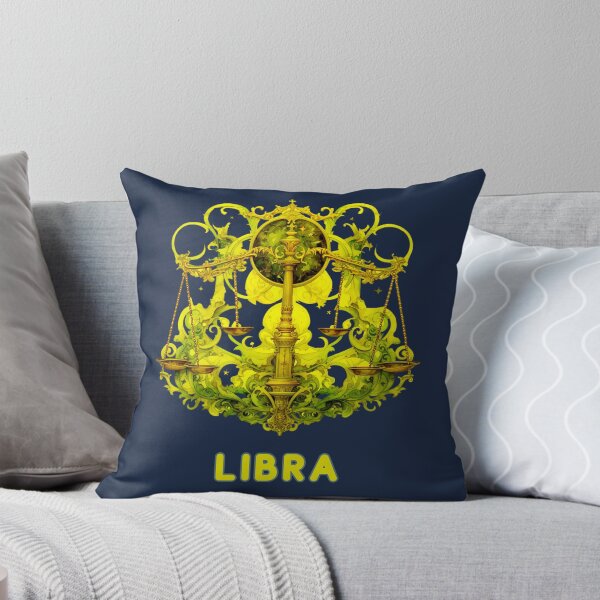 Item preview, Vibrant Libra Zodiac- Horescope/SunSign Theme  on  navy blue background designed and sold by CosmicNook1.