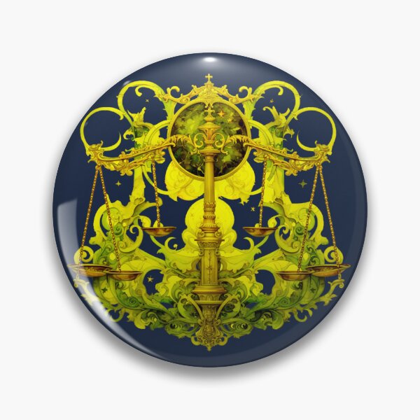 Item preview, Vibrant Libra Zodiac- Horescope/SunSign Theme  on  navy blue background designed and sold by CosmicNook1.