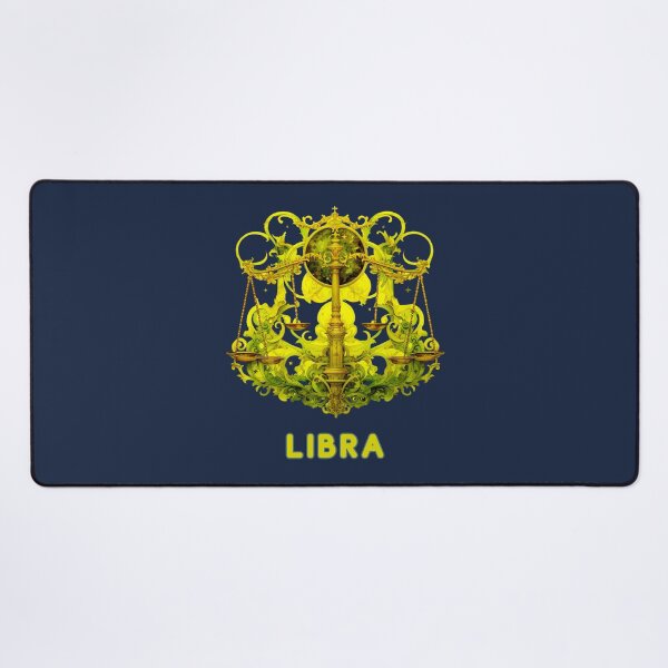 Item preview, Vibrant Libra Zodiac- Horescope/SunSign Theme  on  navy blue background designed and sold by CosmicNook1.