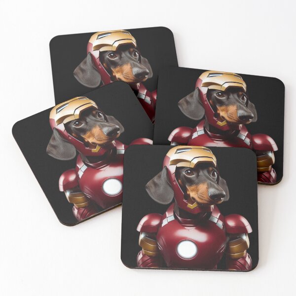 Item preview, Superhero Dachshund IronDog no background #2 designed and sold by AIrtisticPrints.