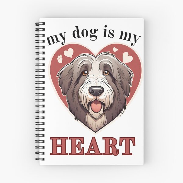 Item preview, Cute pattern with hearts Bearded Collie Dog "my dog is my heart" designed and sold by GoodyPaws.