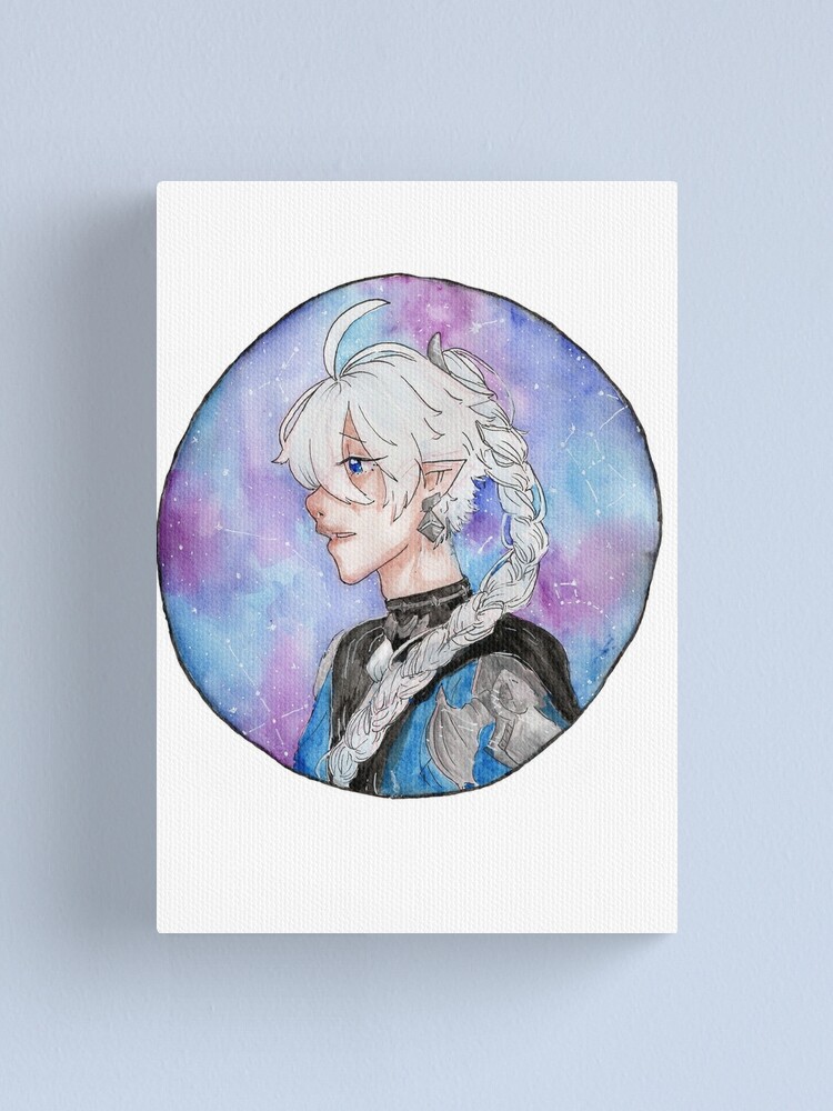 Ffxiv Alphinaud Leveilleur Watercolor Portrait Canvas Print By Ostrythe Redbubble