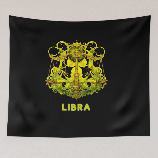 Item preview, Libra Zodiac- Horescope/SunSign Theme  on Black blueback ground designed and sold by CosmicNook1.
