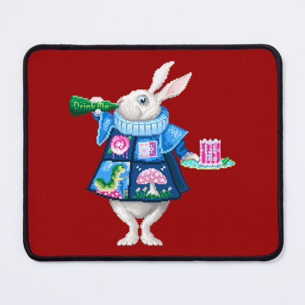 Item preview, Alice in Wonderland White Rabbit Pixel Art designed and sold by HeatherUnderground.