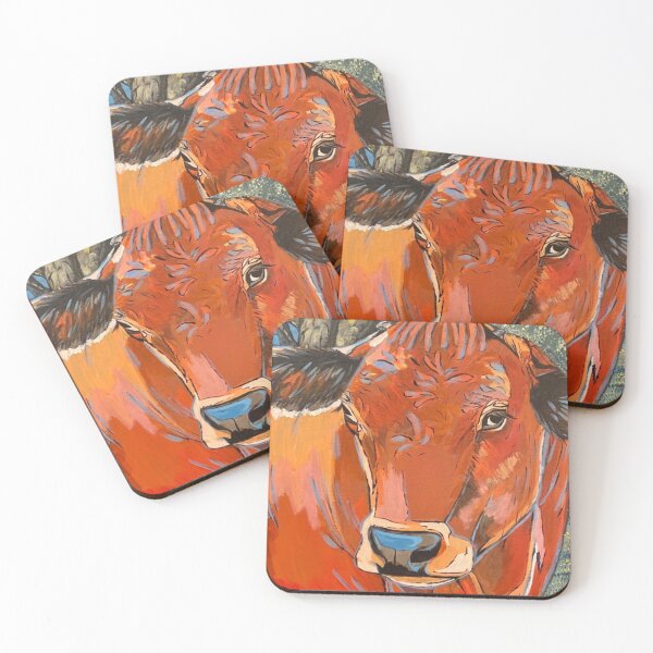 Item preview, Cow acrylic painting  designed and sold by AngelArtStudios.