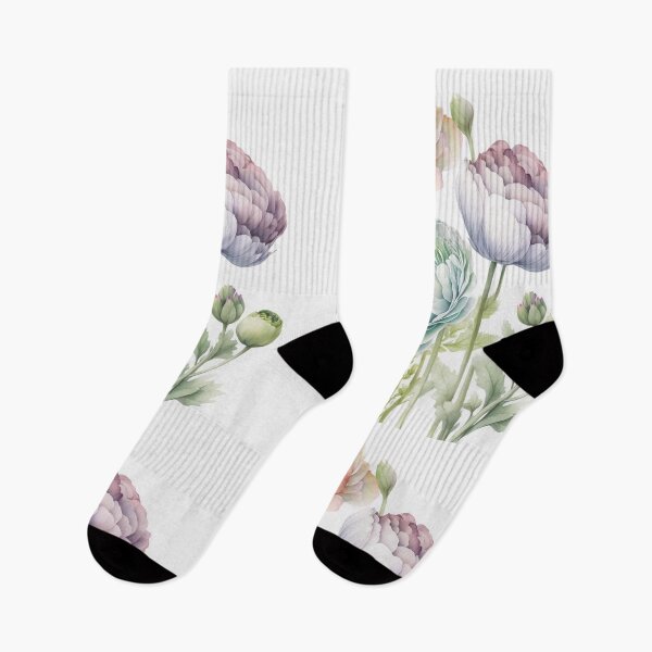 Item preview, Watercolor pastel ranunculus flower designed and sold by MiraCleAI.