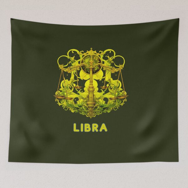 Item preview, Libra Zodiac- Horescope/SunSign Theme  on  khaki blueback ground designed and sold by CosmicNook1.