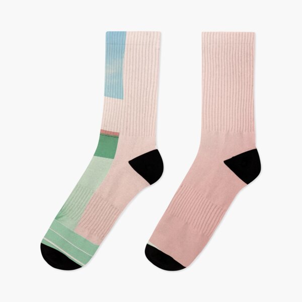 Item preview, Pastel Pink and Green Minimalist Landscapes designed and sold by DreamyDaisy.
