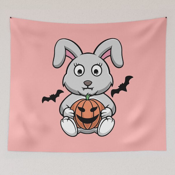 Item preview, Cute rabbit with vampire costume cartoon illustration designed and sold by cubbone.