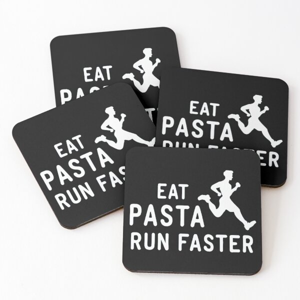 Item preview,  eat pasta run fasta  running quote designed and sold by unicornunicorn.