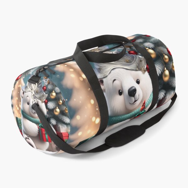 Item preview, Cute fluffy christmas polar bear  with gift. designed and sold by nicky2342.