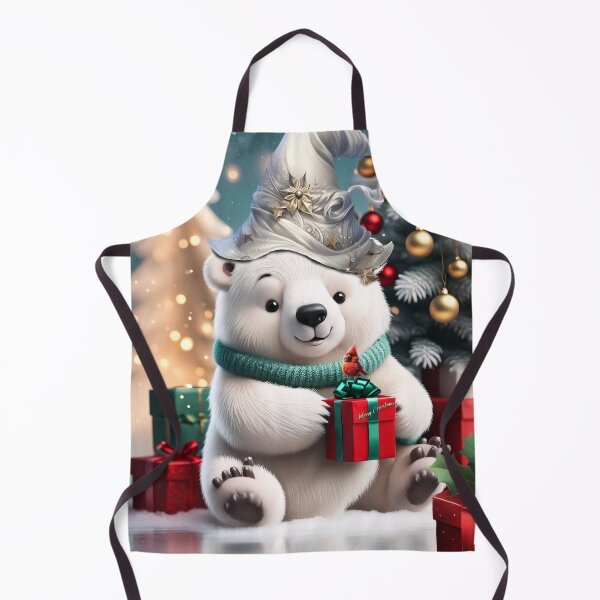 Item preview, Cute fluffy christmas polar bear with gift. designed and sold by nicky2342.