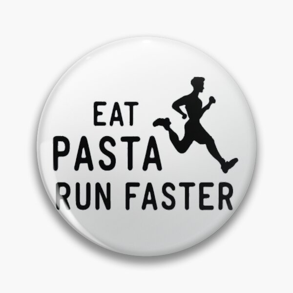 Item preview,  eat pasta run fasta  running quote designed and sold by unicornunicorn.