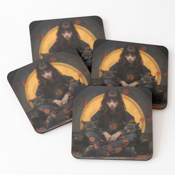 Item preview, Mysterious, woman with black cat. designed and sold by Icon-Network.