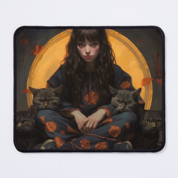 Item preview, Mysterious, woman with black cat. designed and sold by Icon-Network.