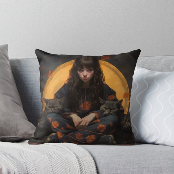 Item preview, Mysterious, woman with black cat. designed and sold by Icon-Network.
