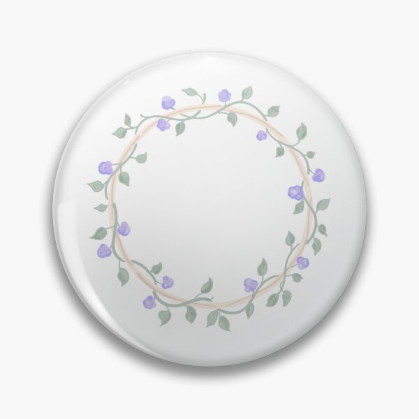 Item preview, Round wreath made of blue petals, purple petals, and vine plants. designed and sold by sunnymonday.