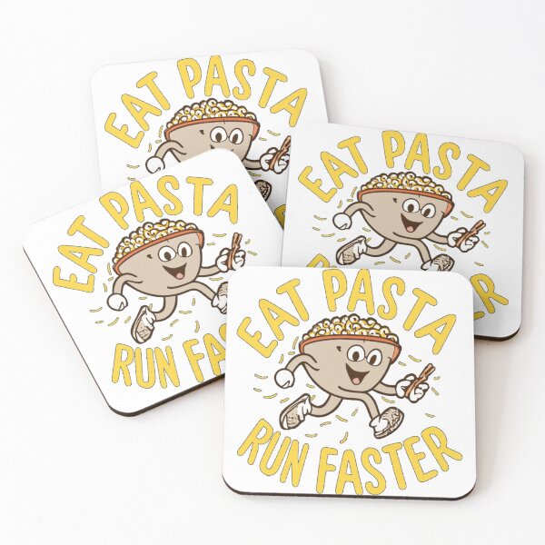 Item preview,  eat pasta run fasta  running quote designed and sold by unicornunicorn.