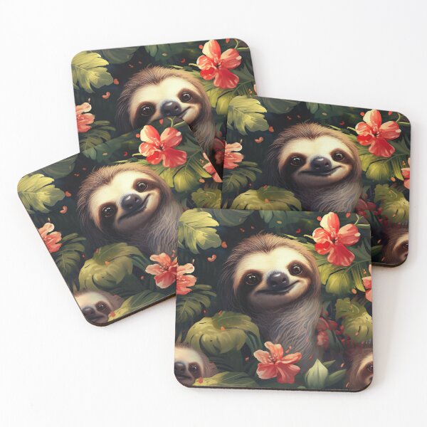 Item preview, Modern pattern with sloths in 3D cartoon style designed and sold by Pflugart.