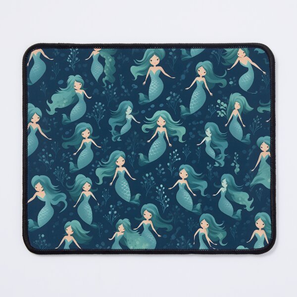 Item preview, Repeating Mermaid Pattern - Cute Little designed and sold by taujiart.