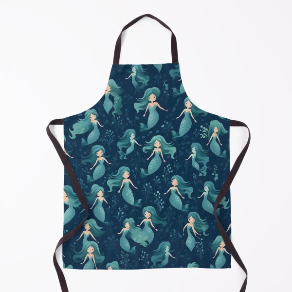 Item preview, Repeating Mermaid Pattern - Cute Little designed and sold by taujiart.
