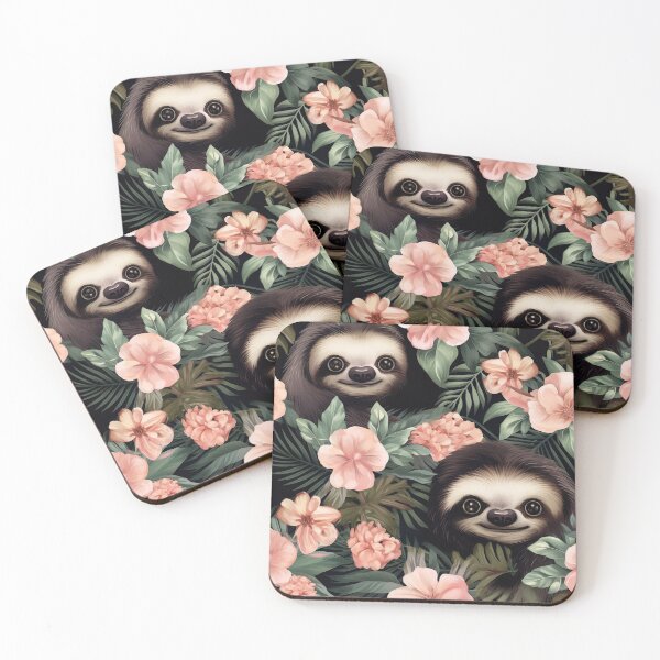 Item preview, Modern pattern with sloths in 3D cartoon style designed and sold by Pflugart.