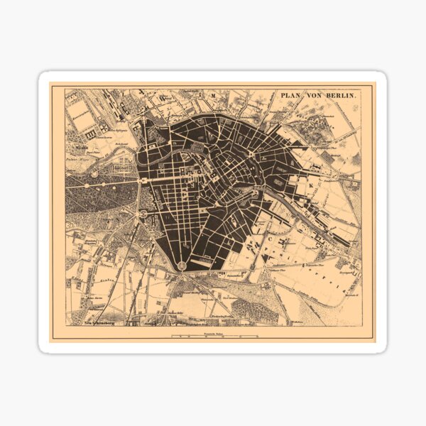 Artikel-Vorschau von Vintage Karte von Berlin Deutschland (1907), designt und verkauft von BravuraMedia.