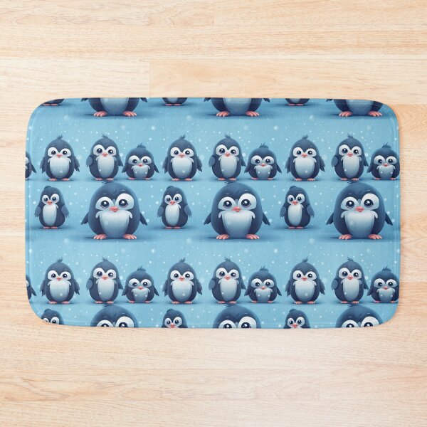 Item preview, Modern pattern with penguins in 3D cartoon style designed and sold by Pflugart.
