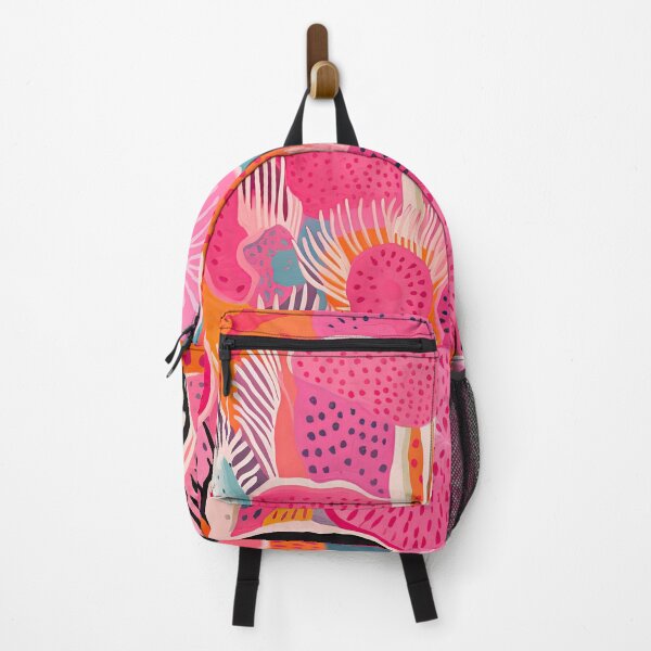 Item preview, Pink and Orange Modern Abstract Coral Reef with Dots Art Illustration designed and sold by GulDesignCo.
