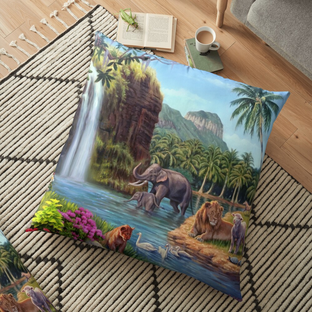 A Paradise Setting Floor Pillow