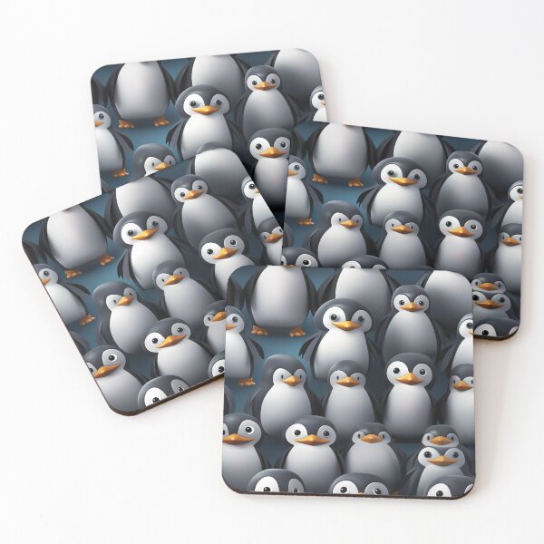 Item preview, Modern pattern with penguins in 3D cartoon style designed and sold by Pflugart.