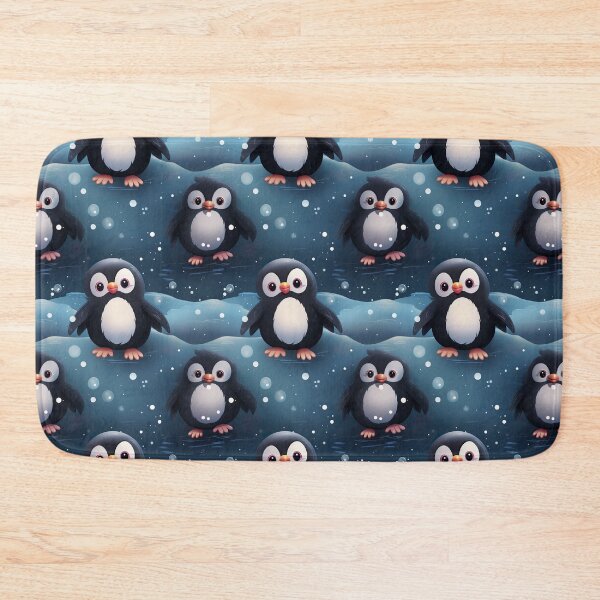 Item preview, Modern pattern with penguins in 3D cartoon style designed and sold by Pflugart.