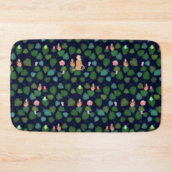Item preview, Floral Jungle Scene with a Monkey Holding a Mango designed and sold by IridescentSea.