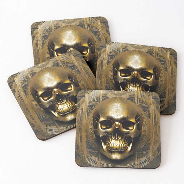 Item preview, Gold Skull designed and sold by Psy-Dye-AI.