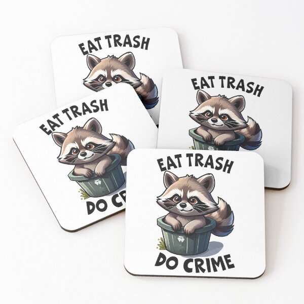 Item preview, Eat Trash Do Crime, Live Fast Eat Trash, Funny Raccoon designed and sold by Porcupine Tees ⭐⭐⭐⭐⭐.
