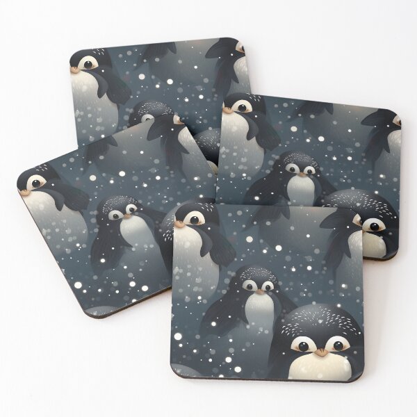 Item preview, Modern pattern with penguins in 3D cartoon style designed and sold by Pflugart.