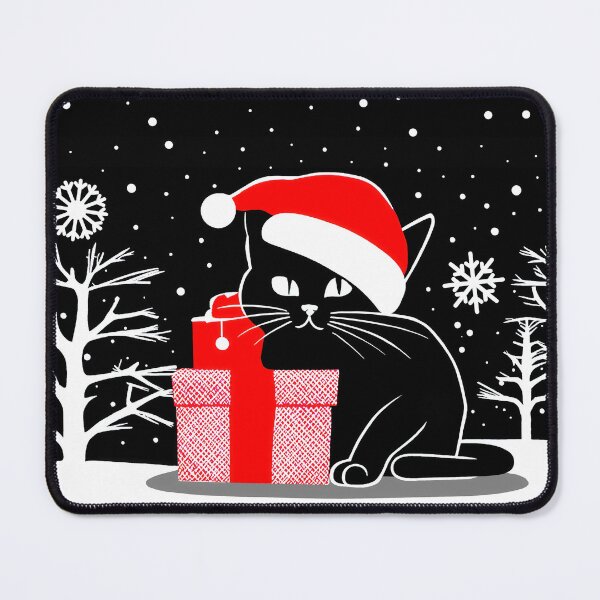Item preview, Black Christmas Cat designed and sold by LimeStorm.