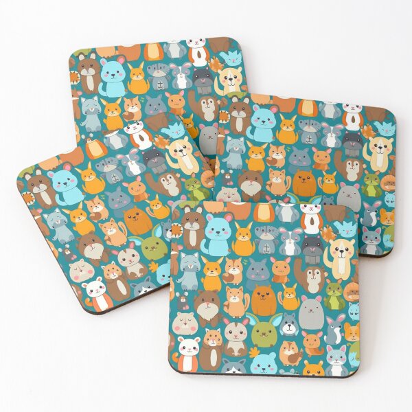 Item preview, Cute Cartoon Animal Pattern designed and sold by DigiMagicStore.