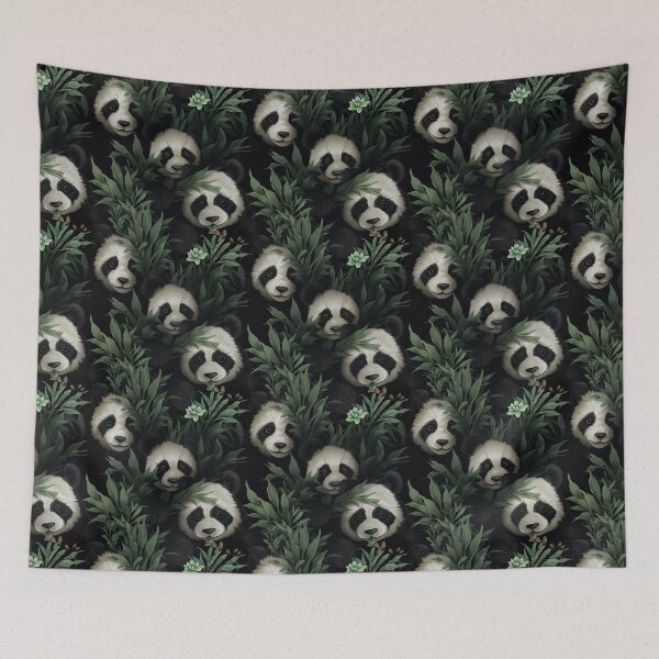 Item preview, Modern pattern with pandas in 3D cartoon style designed and sold by Pflugart.