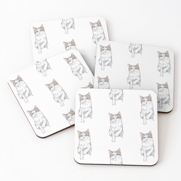 Item preview, Cute Gray and White Cat designed and sold by rita-andi.