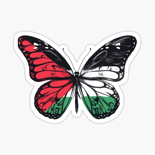 Item preview, Free Palestine | Palestine flag butterfly | Palestine butterfly designed and sold by RanirO.